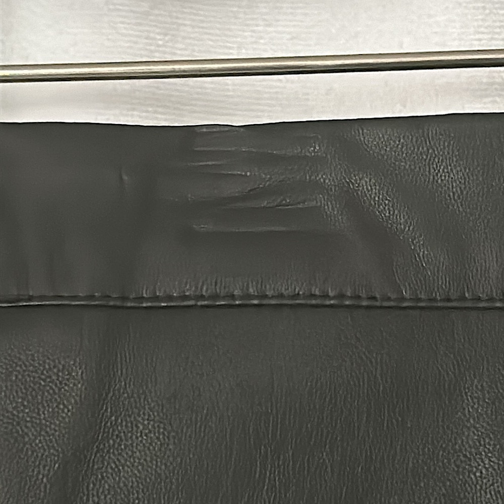Amadi Anthropologie NWT Black Faux Leather Button Down Skirt **Size S** 🔥🔥 - Picture 5 of 5